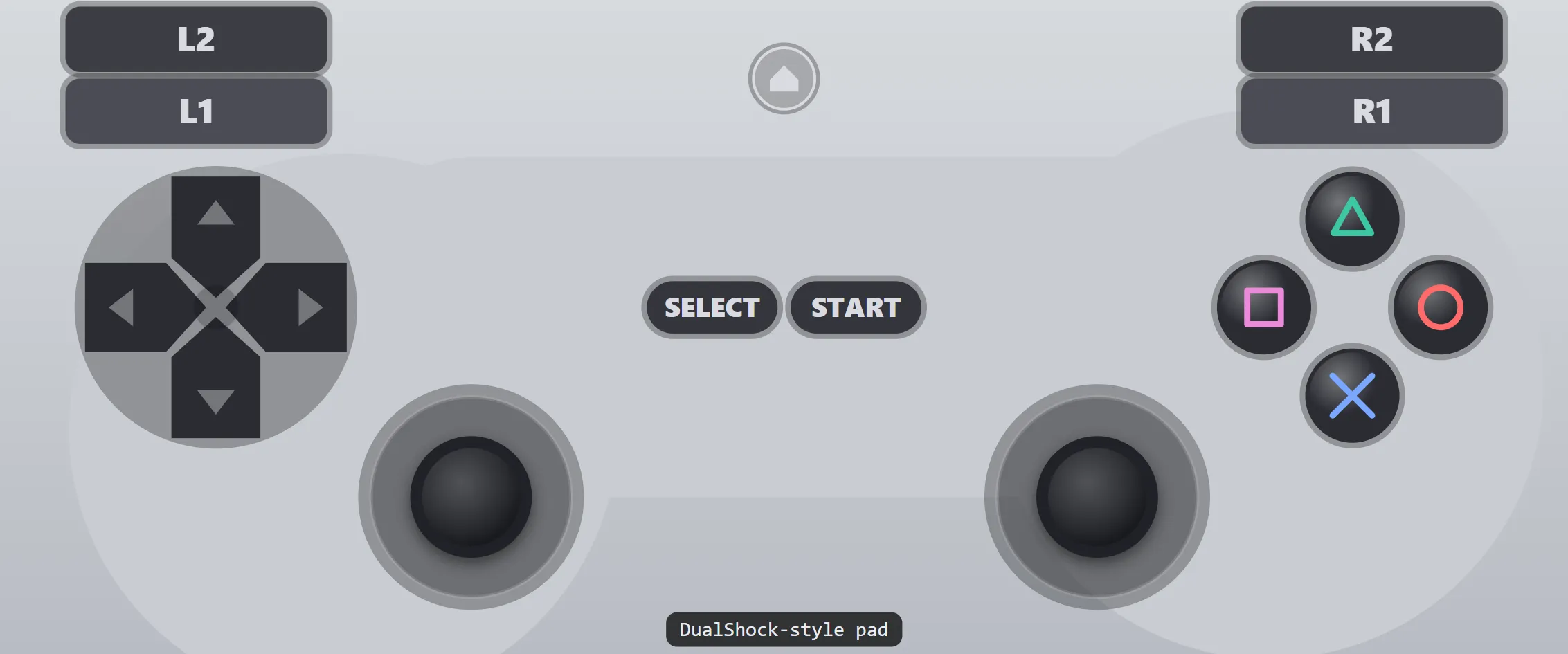 The twin-stick PS1-style pad on a phone